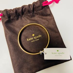 (SOLD) Kate Spade Bangle White & Gold - Brand New NWT